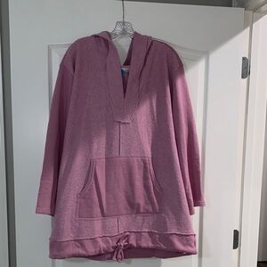 Free People Pink Hooded Sweatshirt